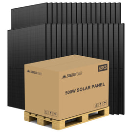 500W MONO BLACK PERC SOLAR PANEL FULL PALLET (32 PANELS) UL 61730  CEC Listed