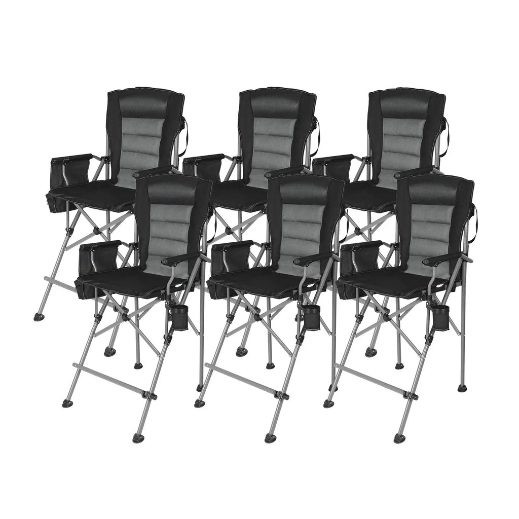 Extra Tall Folding Chair with High Back and Hard Arms