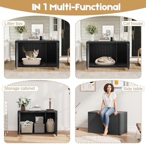 Cat Litter Box Enclosure, Covered Cat Litter Box