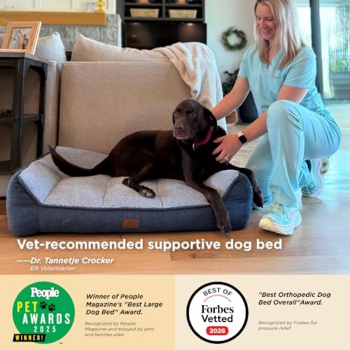 Bedsure SupportMax® Extra Thick Orthopedic Dog Beds Large Sized Dog