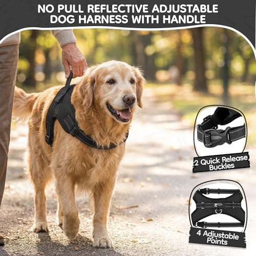 No Pull Reflective Adjustable Dog Harness