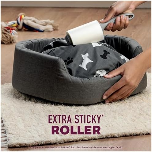 Scotch-Brite Pet Hair Extra Sticky Lint Roller, 95 Sheets Total, 1 Pack