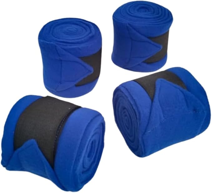 Horse Leg Bandage/Horse Leg wrap (Set of 4) Red, Blue, Navy Blue, and Black (Blue)