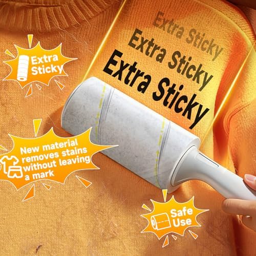 Extra Sticky Lint Roller for Pet Hair, 800 Sheets, 4 Handles