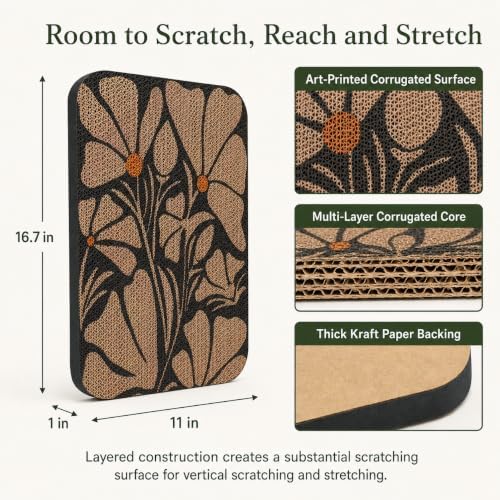 2 Pack Cat Wall Scratcher, Art Cat Scratching Board