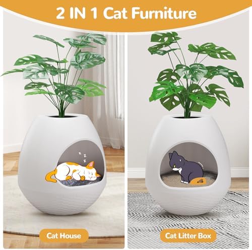 Eggloa6 Plant Large Cat Hidden Litter Box