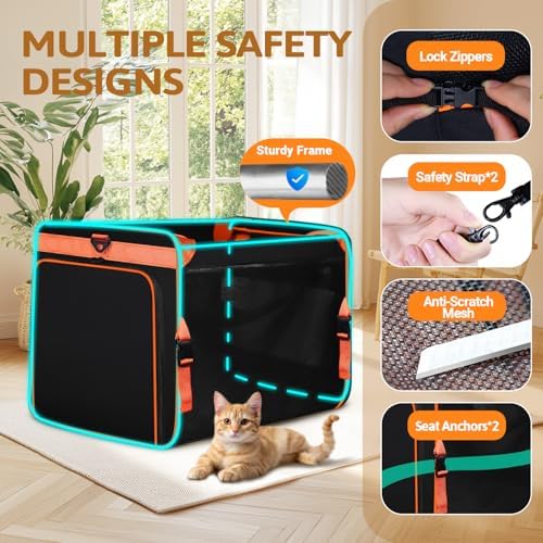 Petskd Side Expandable Extra Large Cat Carrier