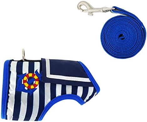 Cat Harness and Leash Set Escape Proof, Sailor Suit Navy
