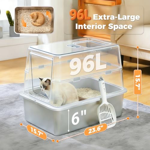 MUTTROS Stainless Steel Cat Litter Box