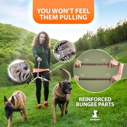 SparklyPets Double Dog Leash for 2 Dogs