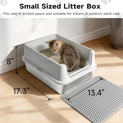 TENTIZON Stainless Steel Cat Litter Box