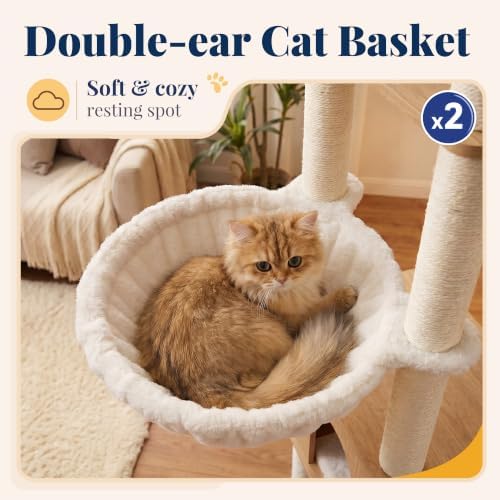 Hey-brother Wooden Cat Tree Tower