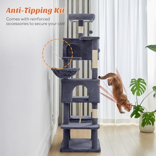 DUMOS 66 Inch Large Cat Tree Tower