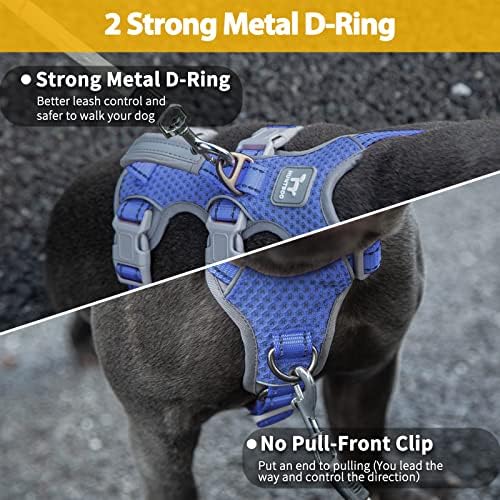Huntboo Escape Proof Dog Harness, No Pull Reflective Harness