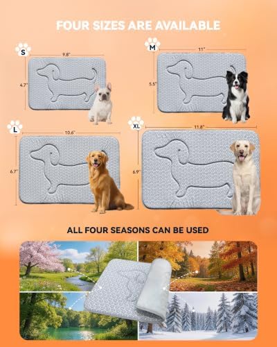 Washable Dog Crate Pad Small Puppies, Plush Back & Cooling Front Indoor