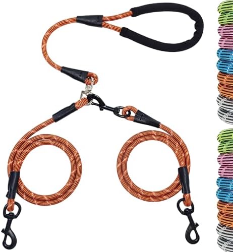 WYuZe 5ft Double Dog Leash Detachable Rope 2 Dog Leash