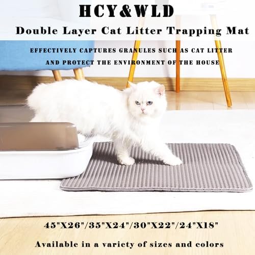 Cat Litter Mat, Honeycomb Double Layer Litter Trapping Mat