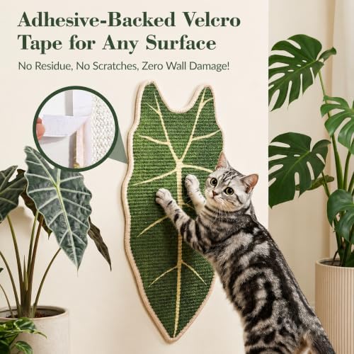 Natural Leaf-Shaped Sisal Cat Scratcher