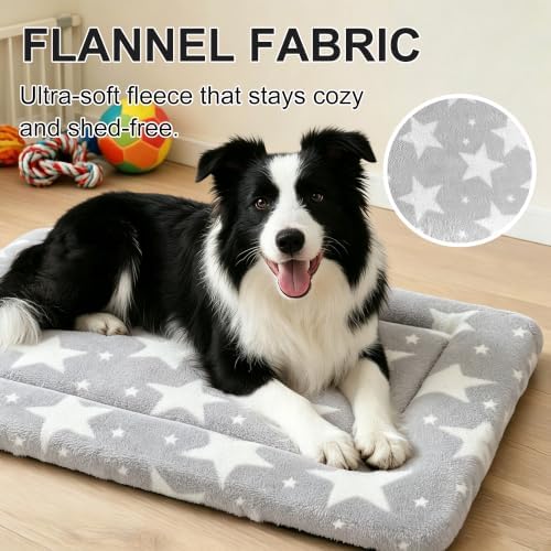 Dog Bed Mat, Reversible Crate Pad & Cute Dog Bed