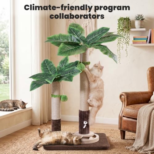 Woochpet 2Cat Posts with Cat Toys, Scratching Post