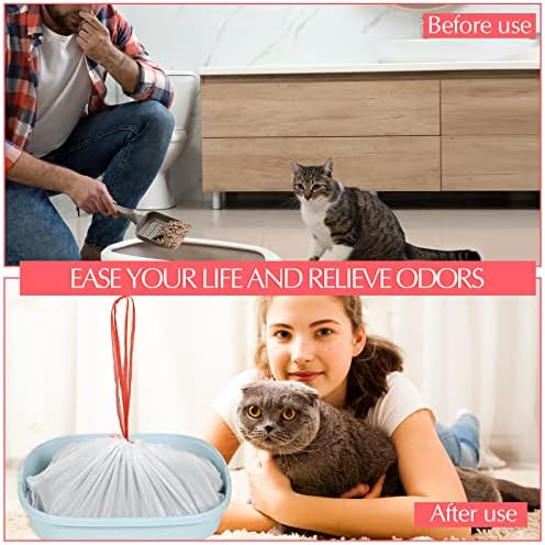 56 Count Sifting Cat Litter Bags Jumbo Thick Cat Litter Box Liners