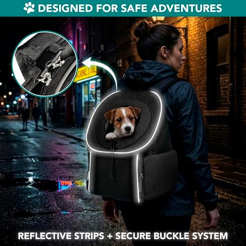 PetAmi Dog Carrier Backpack, Hands Free Front Pet Carrier, 14 lbs