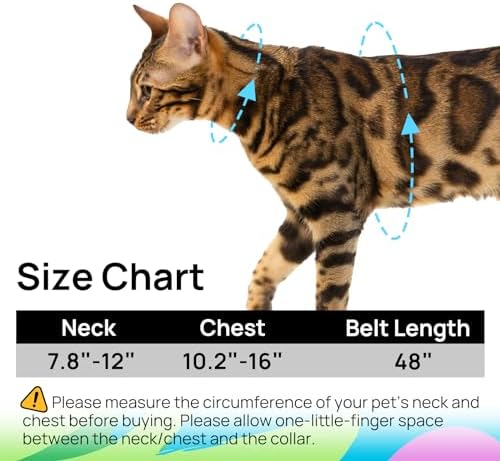 PetThem Adjustable Cat Harness and Leash Set Escape Proof