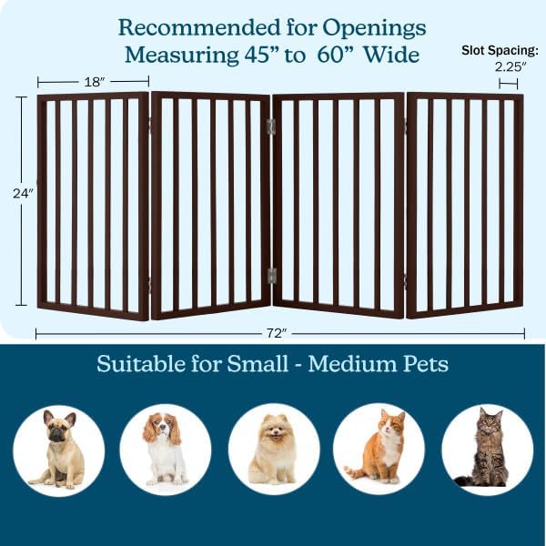 Pet Gate - 4-Panel Indoor Foldable Dog Fence