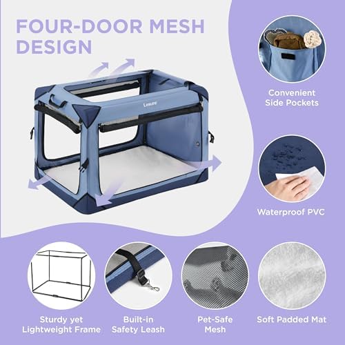 Lesure Portable Soft Collapsible Dog Crate
