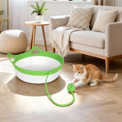 Cotton Rope Cat Bed, Instinct Hand Woven Cat Basket