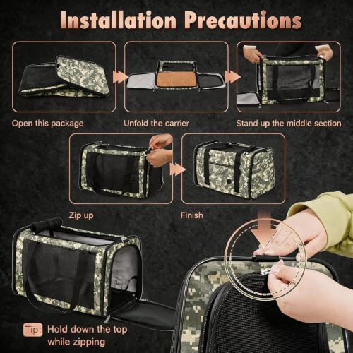 YUDODO 25lbs Cat Carrier Lightproof Soft Sided Pet Carrier