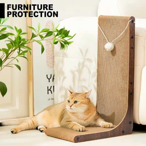 2-Pack L-Shaped Cat Scratching Board Cardboard Cat Scratcher