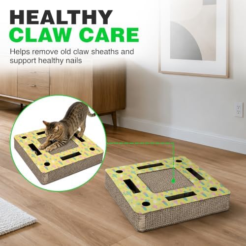 A&E Cage Co Square Cardboard Cat Scratcher