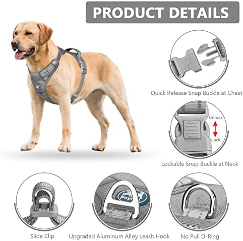 PoyPet No Pull Dog Harness, Reflective Vest