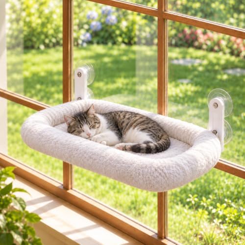 L&W BROS. Cat Window Perch Cushion Bed Hammock