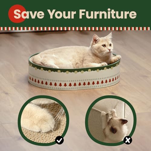 Conlun Oval Cat Scratcher Bed | Scratching Bowl Lounge