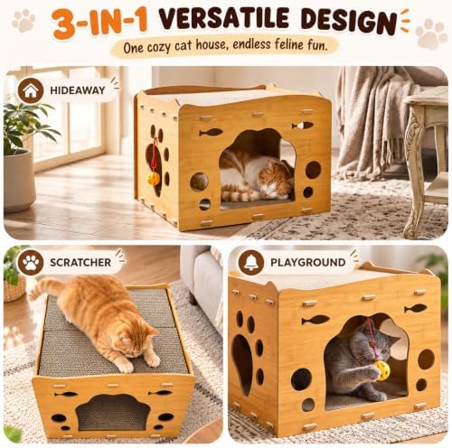 WRINGKIT Cat Scratcher House