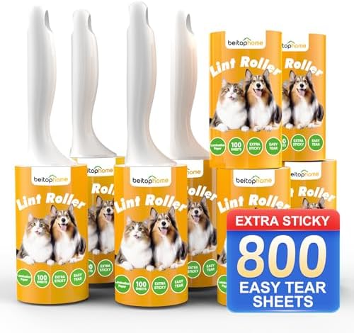 Extra Sticky Lint Roller for Pet Hair, 800 Sheets, 4 Handles