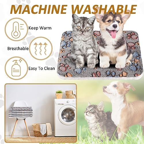 Tuanse 4 Pack Soft Pet Bed Mat Small Dog Crate Fleece