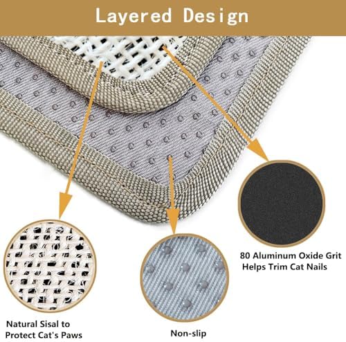 Sisal Scratch Mat, Cat Nail File Scratcher