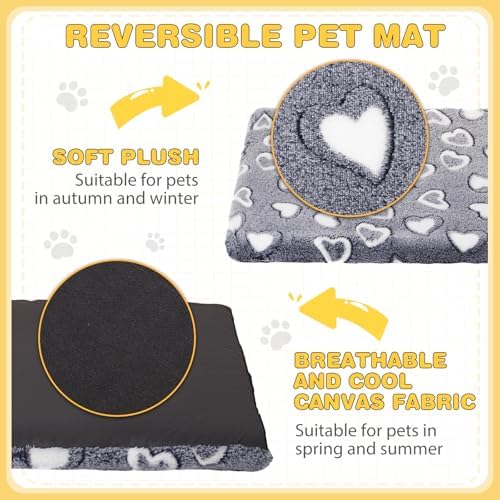 VitalCozy 3 Pcs Waterproof Reversible Dog Cat Crate Pad