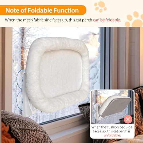 L&W BROS. Cat Window Perch Cushion Bed Hammock