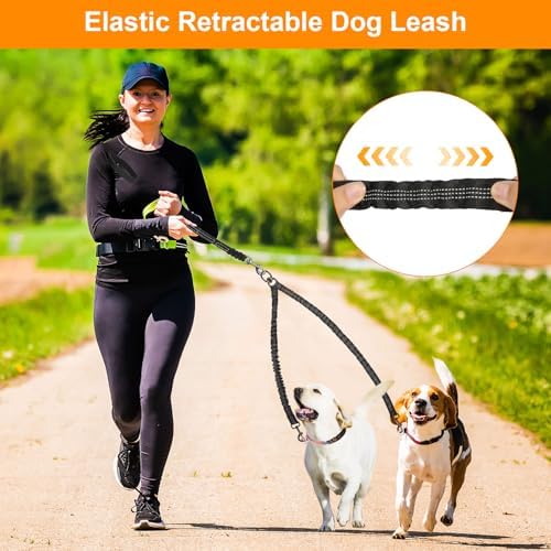 Double Dog Leash, 360° Swivel No Tangle Dog Leash