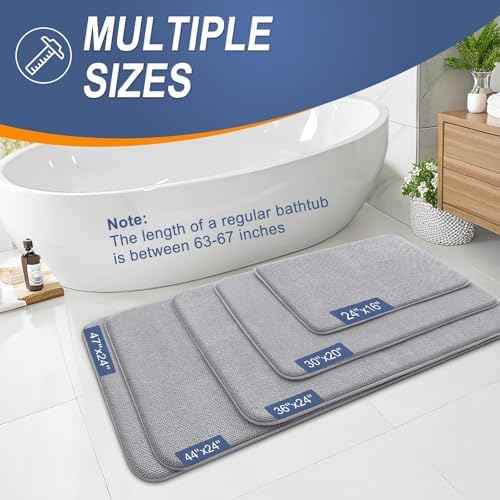 OLANLY Memory Foam Bathroom Runner Rug 59x24, Absorbent Long Bath Mat