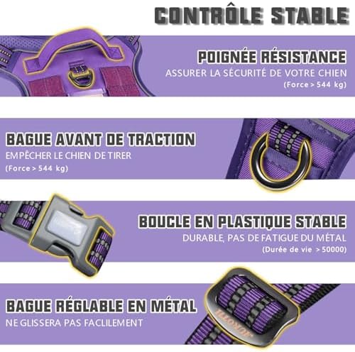 AUROTH Dog Harness for Small Medium Dogs, Tactical No Pull Dog Vest