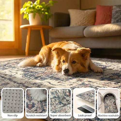 Washable Pee Pads for Dogs 48"x72" 2 Pack Reusable Puppy Potty Pad