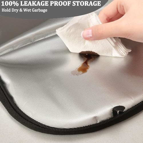 Car Trash Can Black White Bow Car Garbage Bag