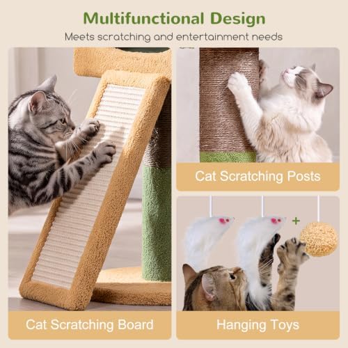 Globlazer 83inch Sturdy Cactus Multi-Level Tall Cat Tower