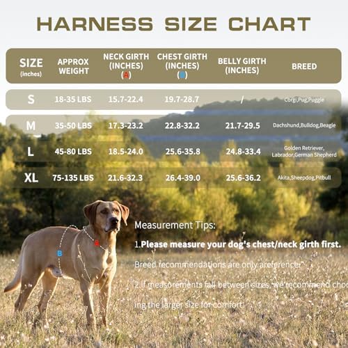 Dog Harness for Large Dogs, No Pull Tactical Vest