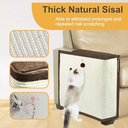 Upgraded Cat Scratch Furniture Protector, Cat Scratch Sofa Arm Sheild
